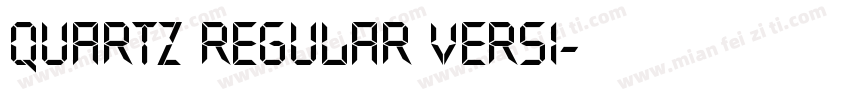Quartz Regular Versi字体转换